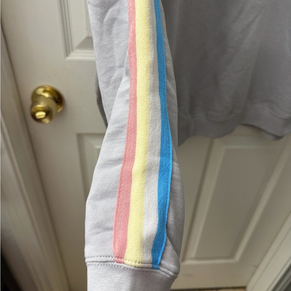 Buc-ee's Gray Sweatshirt with Colorful Sleeves - Picture 3 of 6